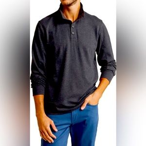 Lucky Brand French Terry Funnel Neck Top, Small